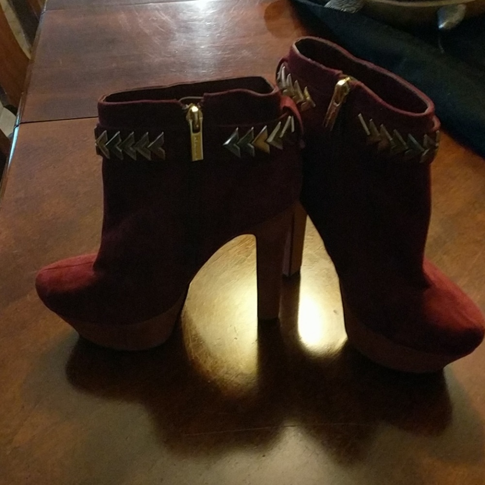 Halston Suede Booties